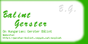 balint gerster business card